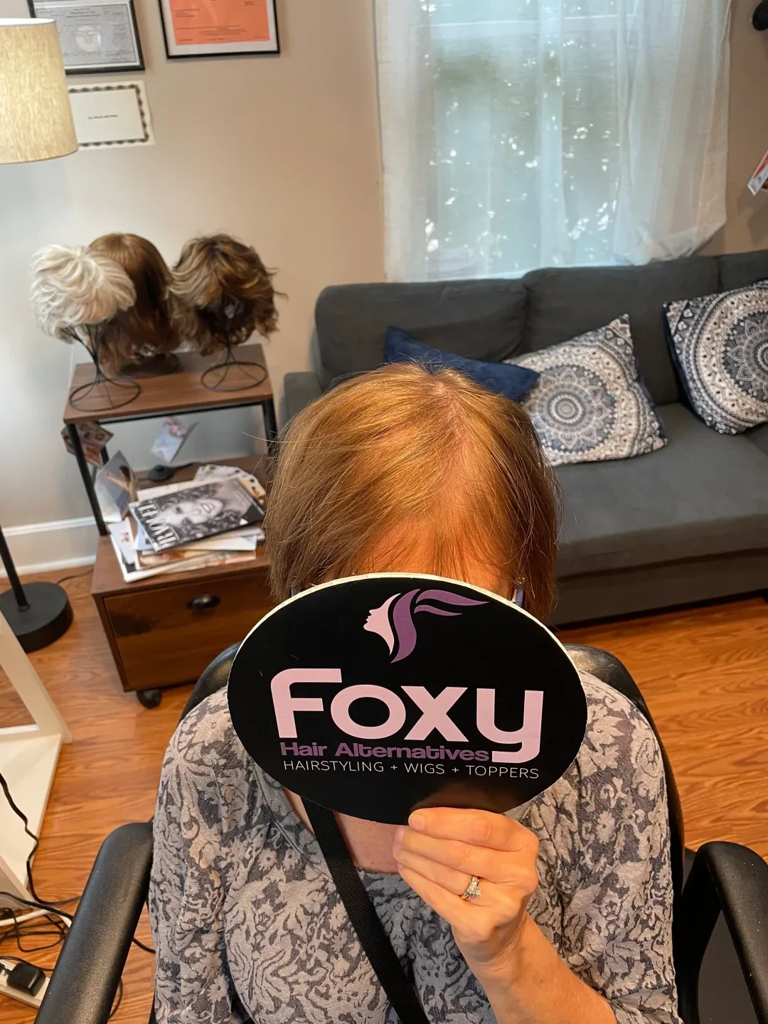 Before — hair before topper consultation